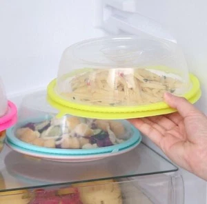 US 2 Pack Plastic Microwave Plate Covers Splatter Cover Food Dish Lid 8 Inch - Picture 1 of 8