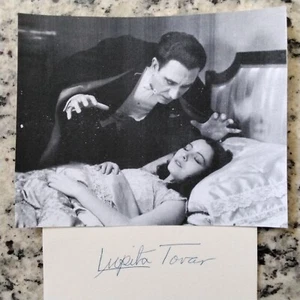 Lupita Tovar SIGNIERT 3x5 Karte 30er Film Foto mexikanische Schauspielerin Dracula Santa - Bild 1 von 7