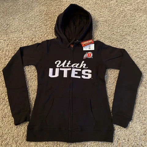 NEW Utah Utes Womens Ladies Hoodie Zip Up Jacket Sweatshirt Pullover Small S Cover