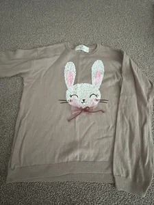 H&M Girls Bunny spangle Knit Top - Picture 1 of 5