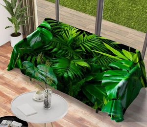 3D Grün Blätter H507 Sofabezug Hochelastisch Lounge Schonbezug Schonbezug Couch - Picture 1 of 5