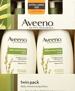 Aveeno Active Naturals Daily Moisturizing Lotion, NEW 2 pack of 20 FL oz Pump - Picture 1 of 5