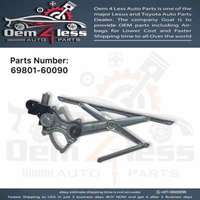 Regulador de ventana delantero derecho Toyota 4Runner 2010 a 2023 OEM 69801-60090 Foto 1 de 4