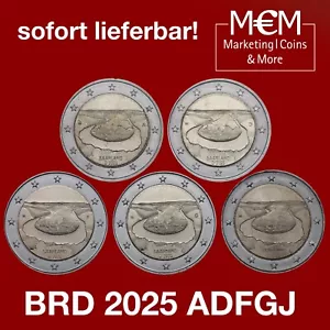 # 5 x 2 EURO DEUTSCHLAND BRD 2025 SAARLAND SCHLEIFE SATZ ADFGJ sofort lieferbar# - Bild 1 von 1