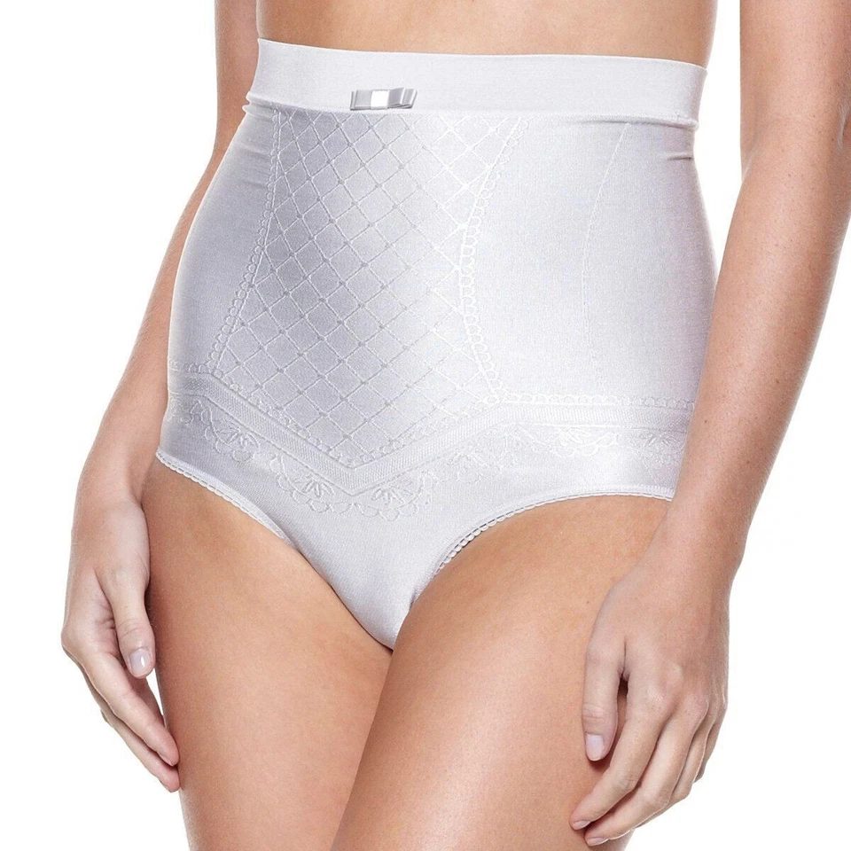 Calzoncillo moldeador cintura alta diamante cizalla Rhonda rosa pálido, talla grande Foto 1 de 2