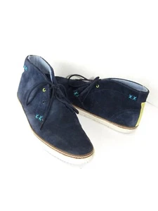 TED BAKER London Mens Abdon 2 Soft Blue Suede Ankle Boots Shoes SZ 7 - Picture 1 of 10