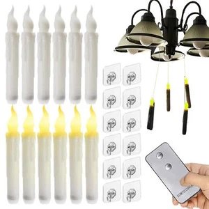 12x LED Flameless Taper Flickering Battery Operated Candles Light Party Decorate - Bild 1 von 10