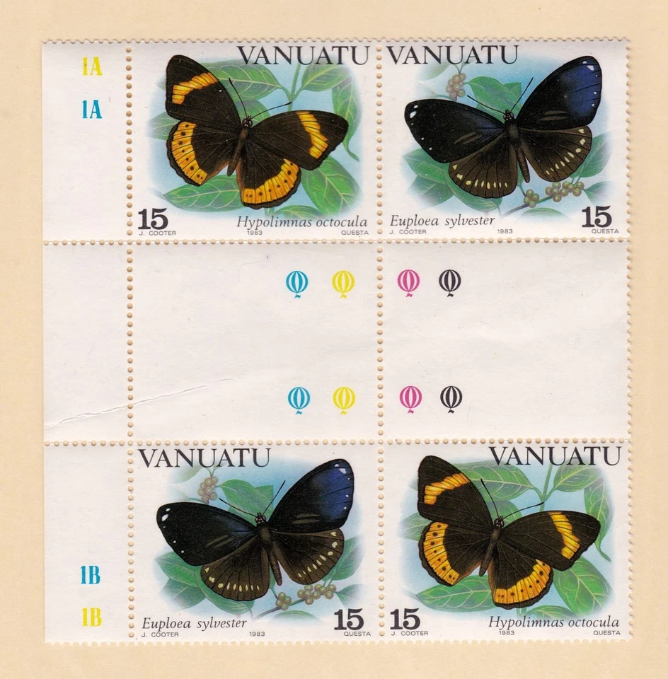 Vanuatu 346 желоб пара MNH OG          - Изображение 1 из 1