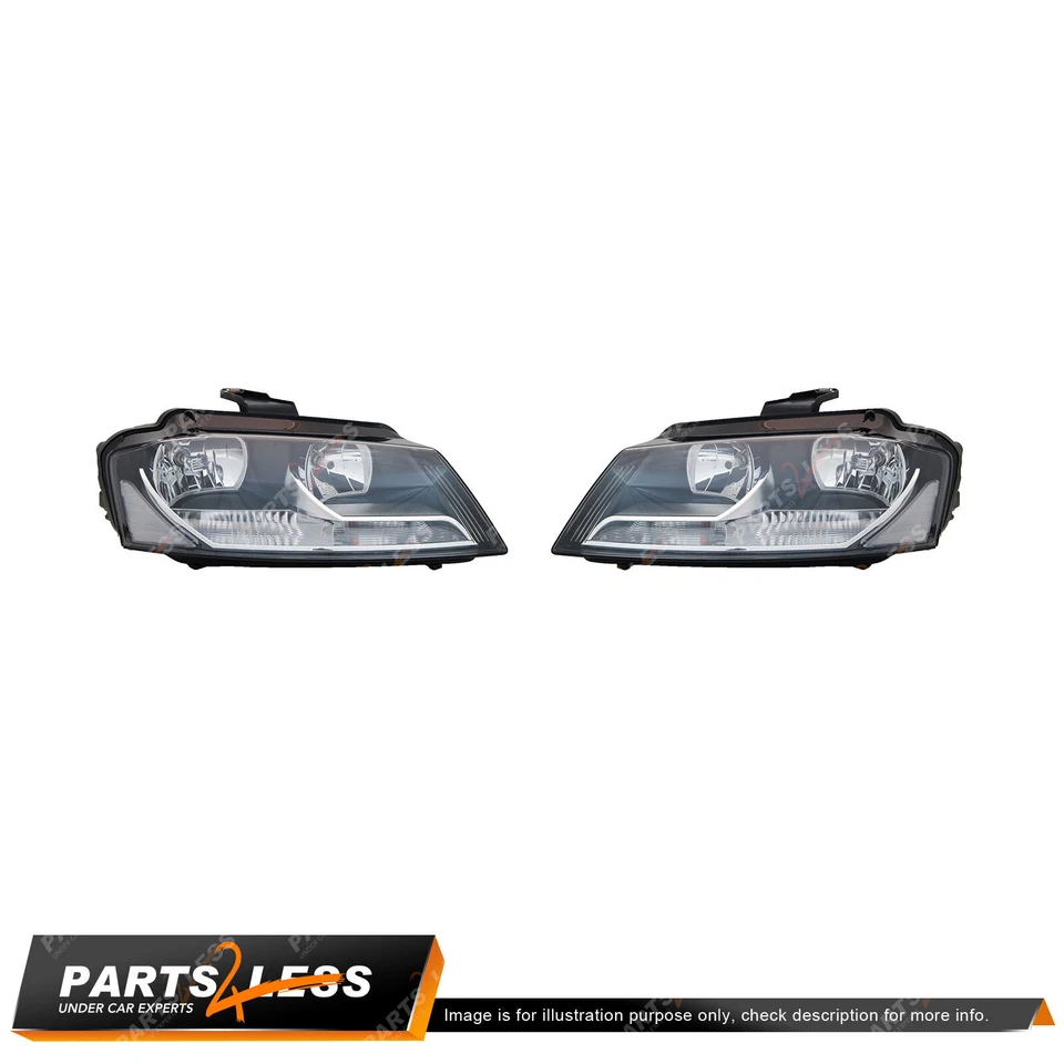 Pair of Right & Left Side Headlight for Audi A3 8P 07/2008 - 04/2013 - image 1 of 2