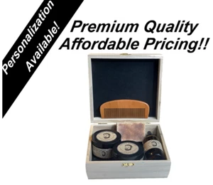 Bartset. Enthält: 4 Unzen Bartöl, 4 Unzen Bartbalsam, 4 Unzen Bartwachs, Holzkamm - Bild 1 von 8