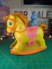 VTG; 1981 Mattel Rock-a-Bye Pony Crib Rail Toy Rocking Horse & Bunny 030123
