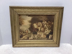 Edward Hicks : The Peaceable Kingdom, England 1780-1849 VERY OLD WOODEN FRAME - Picture 1 of 7