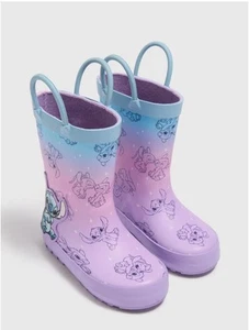 Disney Lilo And Stitch Wellies | Cute Toddler Wellington Boots Size 4 Eu 20 - Picture 1 of 7