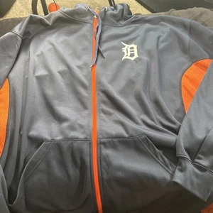 Men’s Size 3XLT Detroit Tigers Full Zip Hoodie Jacket By Majestic - Picture 1 of 12