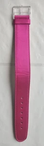 POP Swatch 25 mm PMV100 genuine leather pink correa watch band strap FRAMBOISE - Imagen 1 de 5
