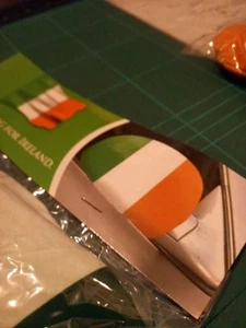 Pair Of CAR WING MIRROR SOCKS FLAGS COVERS, IRELAND IRISH EIRE Door Mirror - Picture 1 of 4