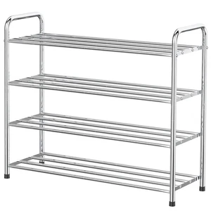 Edelstahl Schuhregal | 4 Ebenen | Platzsparend - Bild 1 von 7