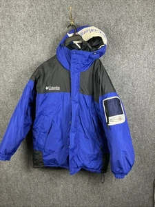 COLUMBIA SPORTSWEAR - Men's Blue Hooded Insulated Winter Ski Coat - Size Large L - Picture 1 of 16