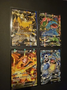 Xy121 Charizard, Xy122 Blastoise, Xy123 Venusaur, Xy124 Pikachu Jumbo Set, Nm - Picture 1 of 6