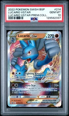 Pokemon Premium Collection 214 2022 Lucario SWSH Black Star Promo PSA 10 Foto 1 de 4