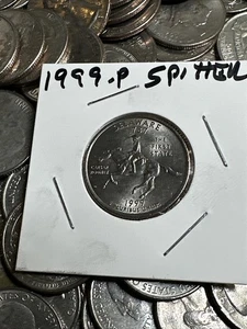 1999 P Delaware state Quarter  spitting horse Error Coin  Lightly Circulated 6/7 - Picture 1 of 6