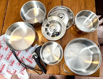 MAGMA A10-360L 10-Piece Gourmet Nesting Stainless Steel Cookware Set – Marine/RV - Image 1 of 4