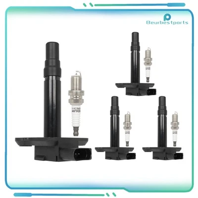 4*Bobinas de encendido y 4*Bujías para Audi A6 Quattro 2000-04 RS6 2003-2004 4,2 L Foto 1 de 4