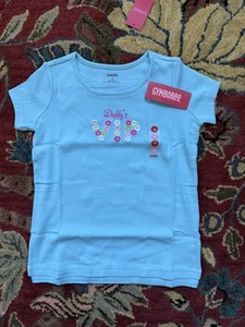Gymboree Blue Ribbed Short Sleeve Shirt with "Daddy's VIP", Size 10, NWT - Picture 1 of 3