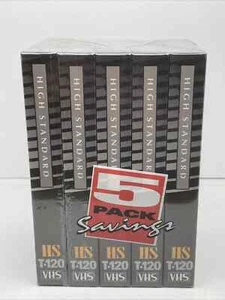 5 Stück High Standard HS T-120 Radio Shack VHS Kassetten - Neu & Versiegelt - Bild 1 von 4