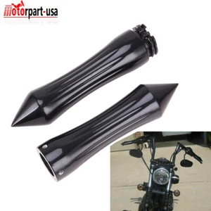 1" Motorcycle Handlebar Spike Hand Grips For Harley Honda Yamaha Suzuki Custom - Picture 1 of 12