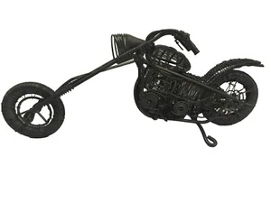 Motorrad Kunst Skulptur starker Drahtzerkleinerer 13,5" lang x 6" hoch - Bild 1 von 8