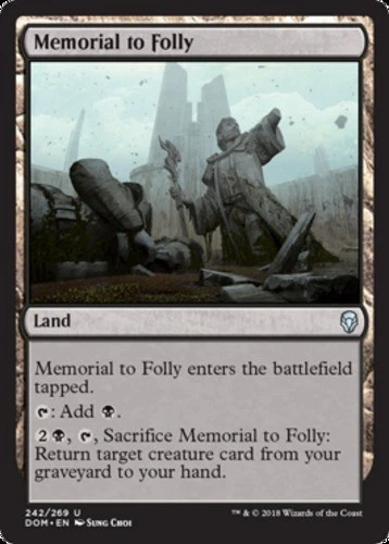 x4 Memorial to Folly MTG Dominaria U M/NM, English - Image 1 of 1