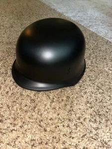Highway 21 9mm German Beanie motorcycle Helmet Matte Black Medium - Picture 1 of 6