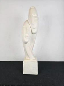 Devotion Lover Cycladic Art Figure Idol Greek Statue Sculpture Cast Marble - Picture 1 of 2