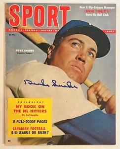 DUKE SNIDER Signed/Auto SPORT Magazine Sept 1954 MLB Auth Newsstand No Label HOF - Picture 1 of 5