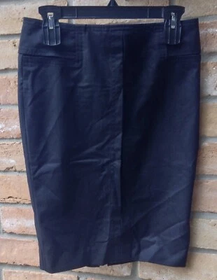 Falda Lápiz Gucci Negra Carbón UE Talla 38 Trabajo 96% Lana 4% Spandex Diseñador Foto 1 de 4