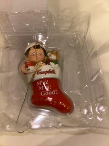 2003 CAMPBELL'S SOUP ORNAMENT "Campbell's Kids M'm! M'm! Good! Stocking" VINTAGE - Picture 1 of 4