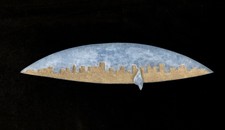 Original Artwork Contemporary Cast Glass & Concrete Sculpture 