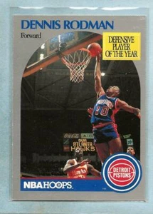 DENNIS RODMAN - 1990-91 Hoops - "Defensive Player of the Year" - #109 - Pistons - Picture 1 of 1