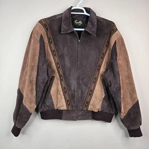 Scully Leather Jacket Mens Large Brown Suede Tan Western Cowboy Coat Vintage - Picture 1 of 15