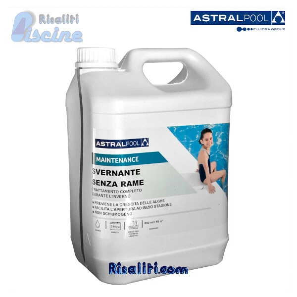 ASTRALPOOL SVERNANTE 5 LITRI SENZA RAME CHIUSURA INVERNALE PISCINA PRODOTTO PISCINE