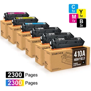 Lote de cartuchos de tóner CF410A para impresora HP 410A LaserJet Pro M452dw M452nw M452dn - Imagen 1 de 12