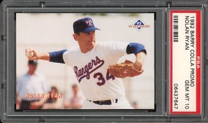 1992 Barry Colla Promo Baseball Nolan Ryan Promo PSA 10
