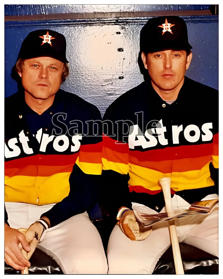 Houston Astros Joe Neikro and Nolan Ryan in Dugout Color 8 X 10 Photo Picture - Image 1 of 1