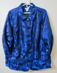 Laura Ashley Woman Party Cocktail Cobalt Blue Light Jacket crop Shrug 3X Plus - Picture 1 of 7