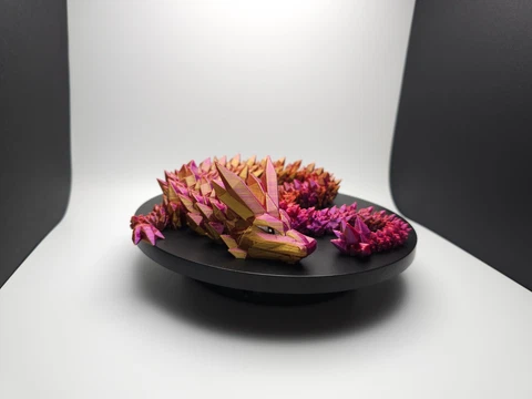 Small Crystal Dragon - 3D Printed Flexi Fidget Toy for ADHD and Stress Relief Cover