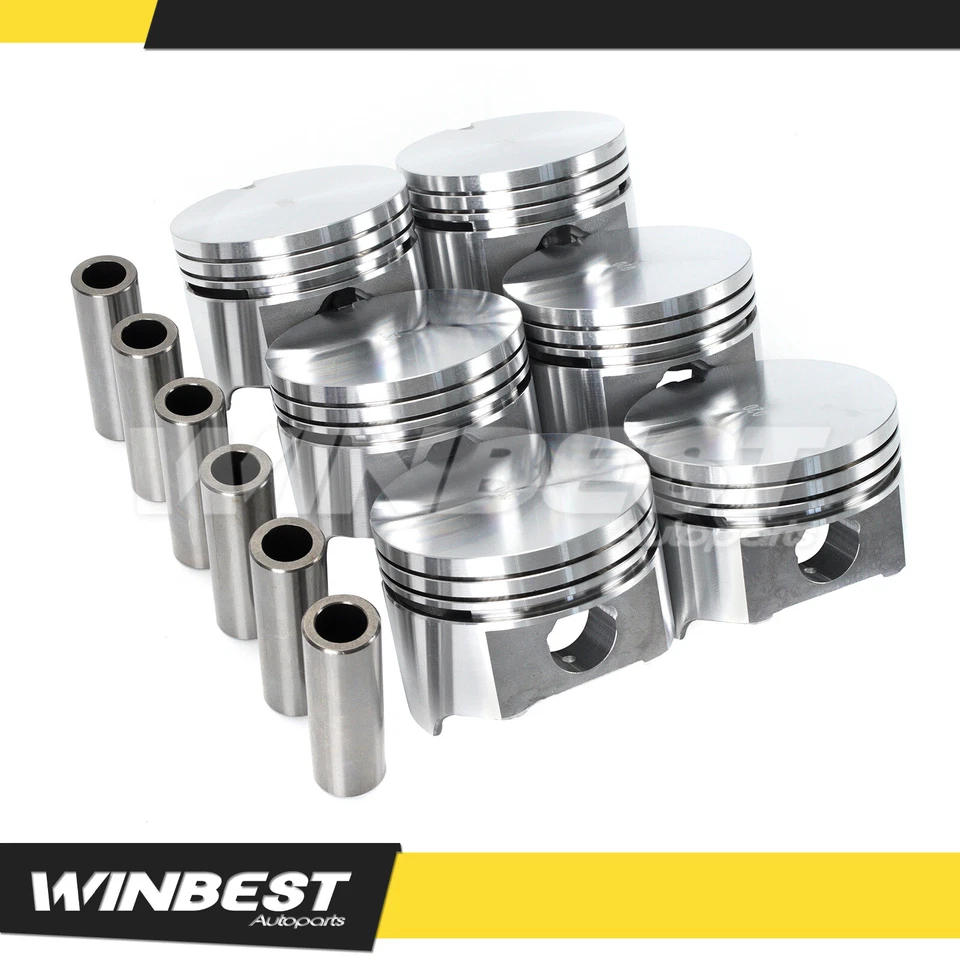 6x 020 Piston Fit 86-01 Ford Taurus Ranger Mercury Sable Mazda B3000 3.0L VIN U - Image 1 of 4