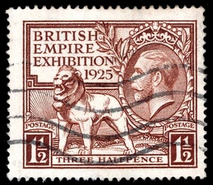 #204 Used 1-1/2 Pence Brown 1925 British Empire Exposition Stamp - Picture 1 of 1