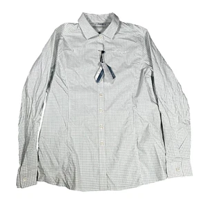 NWT OOBE Chick Fil A Long Sleeve Button Shirt Womens M Check White - Picture 1 of 8
