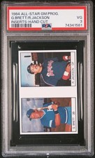 1984 Reggie Jackson George Brett PSA 3 Pop 1/1 Worlds only example Hand Cut Rare
